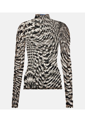 Mugler Tulle and velvet top