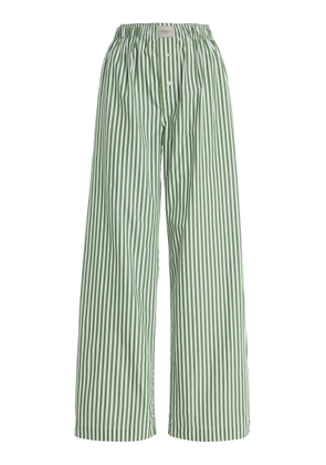 Comme Si La Boxer Alta Striped Cotton-Poplin Pants - Moda Operandi