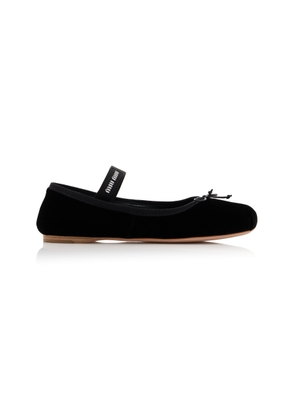 Miu Miu Velvet Ballet Flats - Moda Operandi