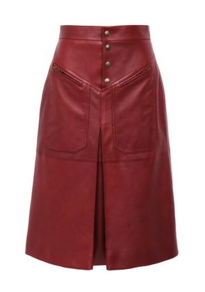 Chloé Leather Midi Skirt - Moda Operandi