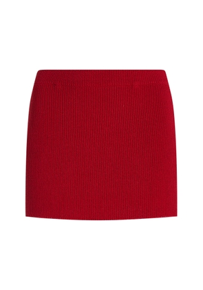 Aya Muse Exclusive Knit Cotton-Blend Mini Skirt - Moda Operandi