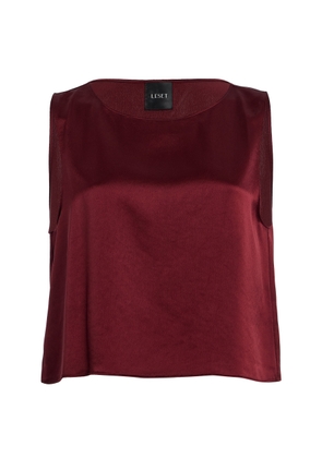 Leset Barb Satin Crop Top - Moda Operandi