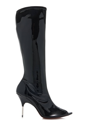 Amina Muaddi Bruna Latex Knee Boots - Moda Operandi