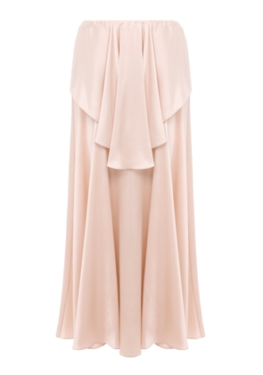 Chloé Draped Washed Silk Satin Maxi Skirt - Moda Operandi