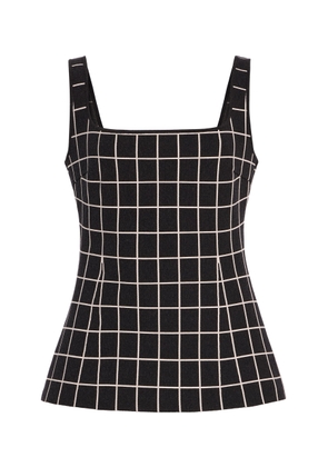 High Sport Inna Windowpane Cotton-Blend Knit Top - Moda Operandi