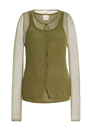 Zulu & Zephyr Sheer-Knit Cardigan Set - Moda Operandi