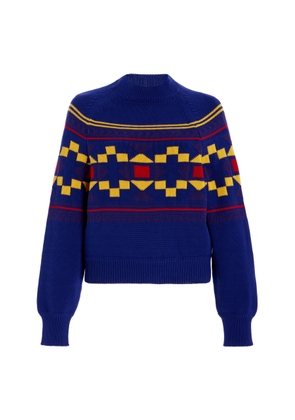 High Sport Lara Fair Isle Knit Cotton Sweater - Moda Operandi
