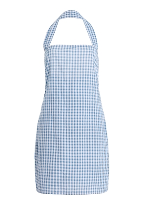 All That Remains Juliette Gingham Seersucker Cotton Mini Halter Dress - Moda Operandi