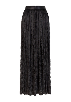 Heirlome Emma Pleated Satin Maxi Skirt - Moda Operandi