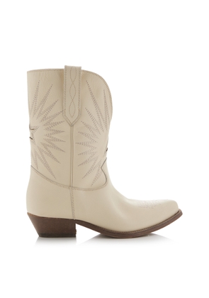 Golden Goose Wish Star Embroidered Leather Western Boots - Moda Operandi