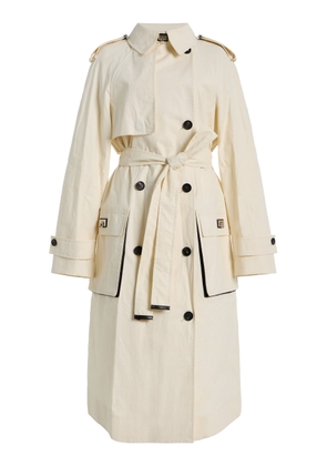 Ferragamo Coated Linen Trench Coat - Moda Operandi