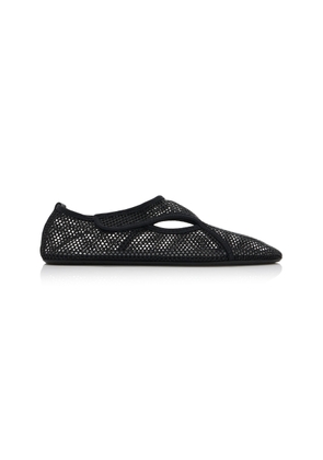 ALAÏA Fishnet Slippers - Moda Operandi