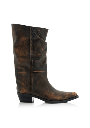 Khaite Clive Leather Boots - Moda Operandi
