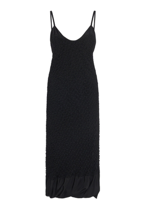 Jil Sander Exclusive Textured Cotton-Blend Midi Dress - Moda Operandi