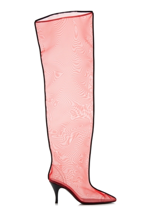 Herbert Levine Drawing A Blank Mesh Over-the-Knee Boots - Moda Operandi