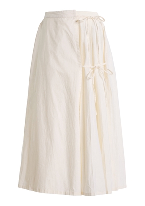 Marlies Grace Lou Lou Pleated Cotton Midi Skirt - Moda Operandi