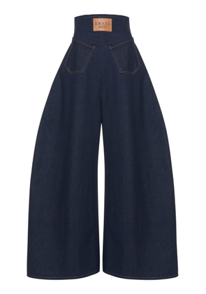 A.W.A.K.E. MODE Reversed Rigid High-Rise Rounded Jeans - Moda Operandi