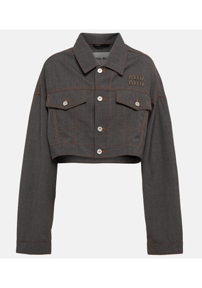 Miu Miu Cropped virgin wool jacket