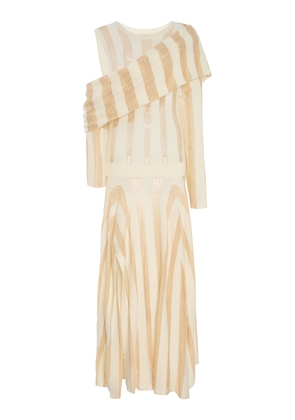 Diotima Shrug Draped Wool-Blend Maxi Dress - Moda Operandi