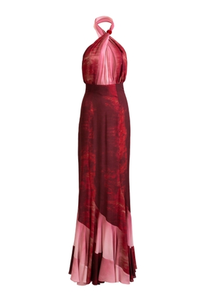 Silvia Tcherassi Raisa Georgette Halter Maxi Dress - Moda Operandi