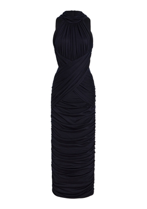 Balmain Draped Wool-Jersey Midi Dress - Moda Operandi