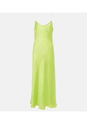 Asceno Lyon silk maxi slip dress