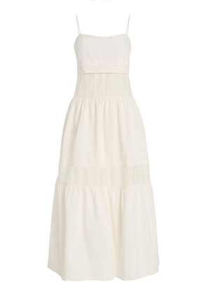 Posse Exclusive Pearl Cotton-Silk Midi Dress - Moda Operandi
