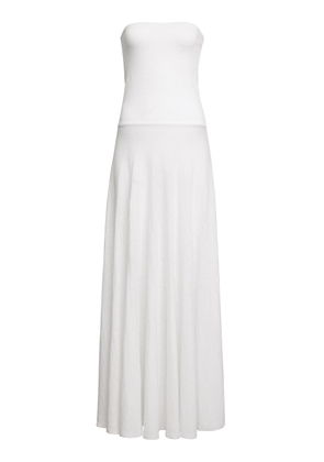 ALAÏA Strapless Linen Maxi Dress - Moda Operandi