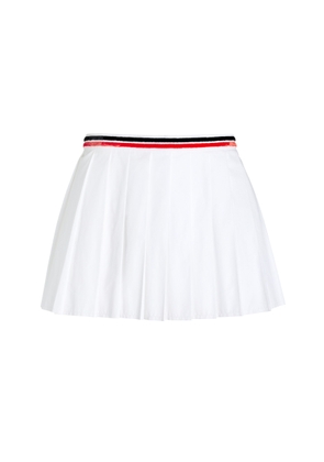 Miu Miu Pleated Poplin Mini Skirt - Moda Operandi