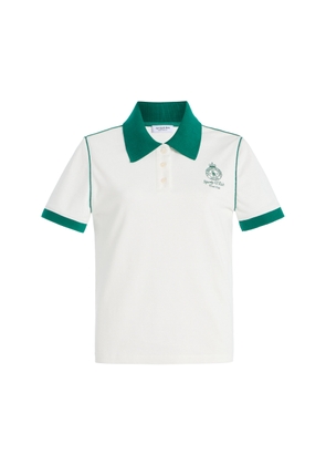Sporty & Rich Crown 70s Cotton-Pique Polo Shirt - Moda Operandi