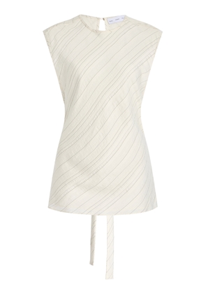 Proenza Schouler White Label Trina Top in Woven Stripe Flou - Moda Operandi
