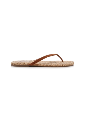 STAUD Freja Suede Thong Sandals - Moda Operandi
