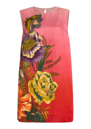ALÉMAIS Inez Printed Linen-Blend Mini Shift Dress - Moda Operandi