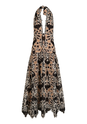 Johanna Ortiz Verso Luminoso Eyelet Maxi Halter Dress - Moda Operandi