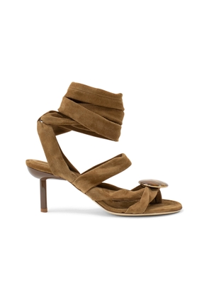 Christopher Esber Doma Wrap-Detailed 70mm Suede Sandals - Moda Operandi