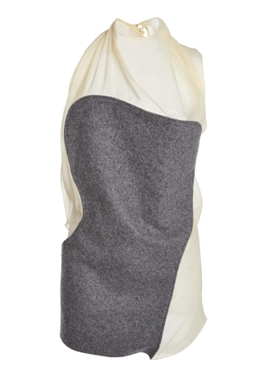 Victoria Beckham Draped Panelled Silk Top - Moda Operandi