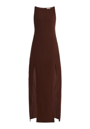 STAUD Costa Linen-Blend Maxi Dress - Moda Operandi