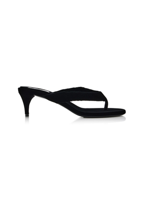 ALAÏA Velvet Thong Sandals - Moda Operandi