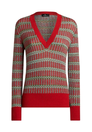 Etro Striped Wool-Blend Knit Top - Moda Operandi