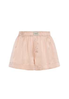 Comme Si La Boxer Classica Silk-Charmeuse Shorts - Moda Operandi