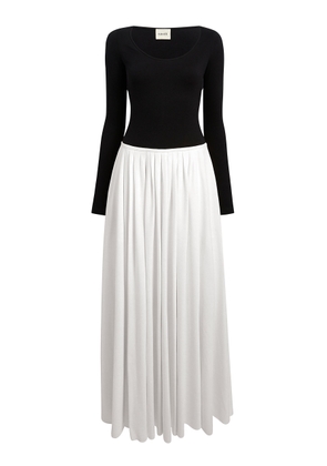 Khaite Carlotta Pleated Jersey Maxi Dress - Moda Operandi