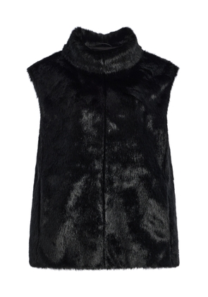 The Frankie Shop Blaire Faux Fur Funnel-Neck Top - Moda Operandi