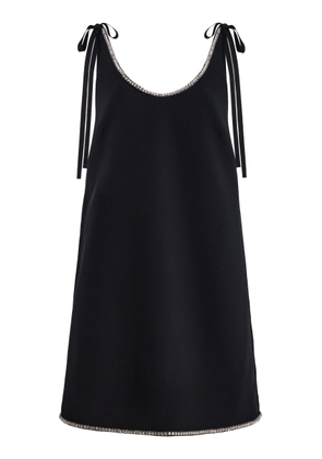 Prada Embellished Compact-Sablé Mini Dress - Moda Operandi