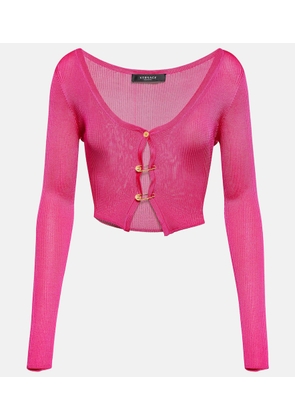 Versace Safety Pin cropped cardigan