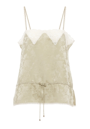 Chloé Organic-Silk Rose-Jacquard Top - Moda Operandi