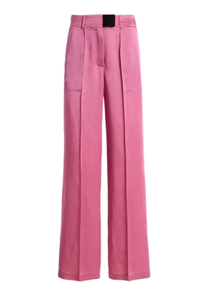 BEVZA Exclusive Bra Closure Satin Trousers - Moda Operandi