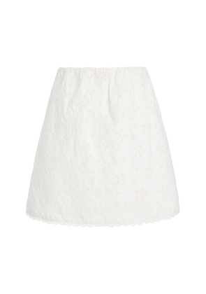 Posse Salma Eyelet Cotton Mini Skirt - Moda Operandi