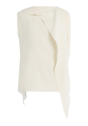 Oscar de la Renta Sash-Detailed Silk-Georgette Top - Moda Operandi