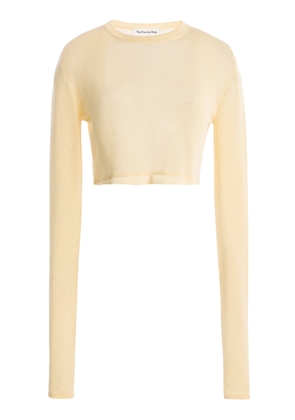 The Frankie Shop Kazel  Stretch-Knit Cropped Top  - Moda Operandi