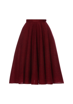 Lena Hoschek Catherine Pleated Wool Skirt - Moda Operandi